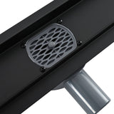 Shower Drain 2-in-1 with 360&deg Siphon Black 100 cm 42015972