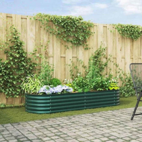 Garden Raised Bed Green 240 x 80 x 44 cm Steel 42008129