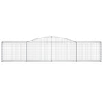 Arched Gabion Baskets 10 pcs 400x30x80/100 cm Galvanised Iron 3146861