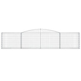 Arched Gabion Baskets 10 pcs 400x30x80/100 cm Galvanised Iron 3146861