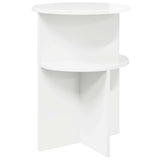 Side Table High Gloss White 39.5 x 55 cm Engineered Wood 8001023