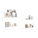 Wall Shelf 4 pcs White Marble 115 x 9 x 3 cm Engineered Wood 42020030