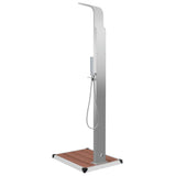 Outdoor Shower with Tray WPC Stainless Steel 3051287