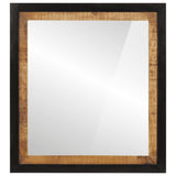 Bathroom Mirror 55x1x60 cm Glass and Solid Wood Mango 358575