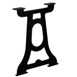 Dining Table Leg Set of 2 Black Cast iron Standard Durable 245423
