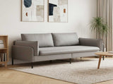3-Seater Sofa Light Grey 222 x 81 x 89 cm Velvet 42048642