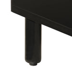 Bathroom Cabinet Black 38x33x160 cm Solid Wood Mango 356841
