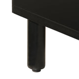 Bathroom Cabinet Black 38x33x160 cm Solid Wood Mango 356841