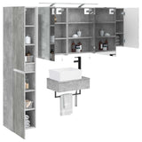 Bathroom Furniture Set 5 pcs Concrete Grey 3407266