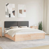 Bed Frame with Upholstered Headboard Dark Grey 200 x 200 cm 3398140