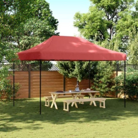 ZNTS Foldable Party Tent Pop-Up Burgundy 410x279x315 cm 4005011