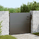 Garden Gate with Lock Black 85 x 100 cm Powder-coated steel 42015879