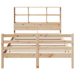 ZNTS Bookcase Bed without Mattress 120x200 cm Solid Wood Pine 3321897
