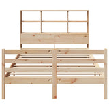 ZNTS Bookcase Bed without Mattress 120x200 cm Solid Wood Pine 3321897