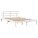 ZNTS Bookcase Bed without Mattress White 160x200cm Solid Wood Pine 3322715