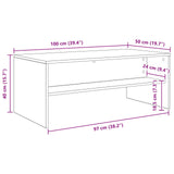 Coffee Table Sonoma Oak 100 x 50 x 40 cm Engineered Wood 8000286