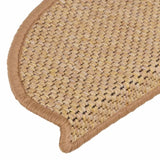 ZNTS Stair Mats Self-adhesive Sisal-Look 15 pcs 65x21x4 cm Sisal 326877