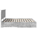 Bed Frame Concrete Grey 180 x 200 cm Engineered Wood 3411274