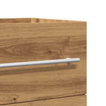 ZNTS 2 Piece Bathroom Furniture Set Artisan Oak Engineered Wood 856389
