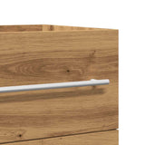 ZNTS 2 Piece Bathroom Furniture Set Artisan Oak Engineered Wood 856389