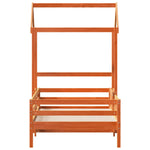 Bed Frame with Roof without Mattress Wax Brown 90x190 cm Single 3282167