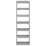 Book Cabinet/Room Divider Grey Sonoma 60x30x198 cm 813612