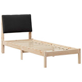 Bed frame Brown and black 80 x 200 cm Solid pine wood 878781