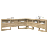 Storage Headboard with Shelf Sonoma Oak 180 cm Engineered Wood 3335511