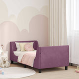 Children's Bed Frame with Headboard Purple 80 x 160 cm Velvet 42010861
