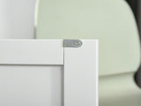 Kitchen Island Utility Cart, with 2 Storage Drawers & Cabinets for Dining Room, White T3398P344624