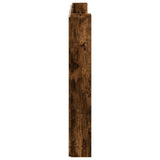 Storage Headboard with LED Smoked Oak Engineered Wood 3418695