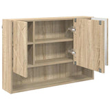 Mirror Cabinet Sonoma Oak 80 x 17 x 55 cm Engineered Wood 883356