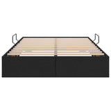 Storage Bed with Mattress Black 120 x 200 cm Fabric 3370000