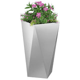 Planter Silver 40 x 40 x 75 cm Galvanised Steel 883790