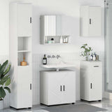 Bathroom Furniture Set 5 pcs White Engineered wood & Metal 3392993