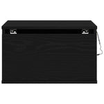 ZNTS Bedside Cabinets with LED Lights 2 pcs Wall-Mounted Black Oak 863083