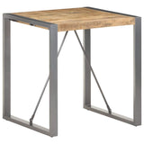 321599 Dining Table 70x70x75 cm Solid Rough Mango Wood
