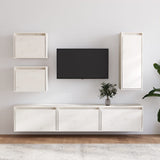 TV Cabinets 6 pcs White Solid Wood Pine 3100185