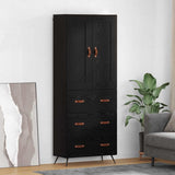 Highboard Black Oak 69.5 x 34 x 180 cm Engineered Wood 3416252