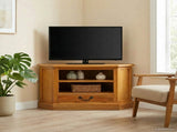 CornerTVCabinet Natural 79 x 40 x 46 cm Solid Mahogany Wood 42009929