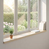 Window Sills 2 pcs White 120 x 20 x 2 cm Solid Oak Wood 42049901