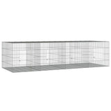 4-Panel Rabbit Cage 217x79x54 cm Galvanised Iron 171570