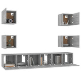 7 Piece TV Cabinet Set Grey Sonoma Engineered Wood 3120243