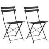Garden Folding Chair 2 pcs Anthracite 42 x 46 x 82cm Metal 42002960
