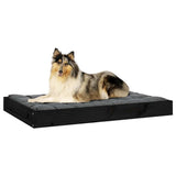 Dog Bed Black 91,5x64x9 cm Solid Wood Pine 820865