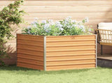 Garden Raised Bed Light Brown 100 x 100 x 77 cm 42017323