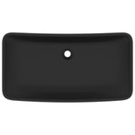 ZNTS Luxury Basin Rectangular Matt Black 71x38 cm Ceramic 146964