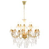 Chandelier 2-layer Golden 15 x E14 Bulbs 281613