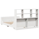 Bookcase Bed without Mattress White 140x200 cm Solid Wood 3323807