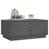Coffee Table Grey 80x50x35 cm Solid Wood Pine 818252